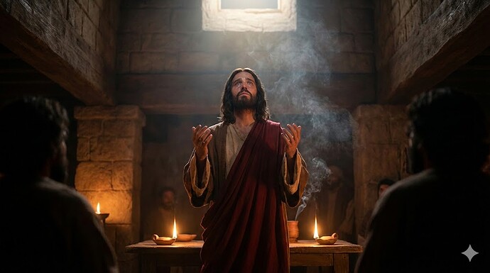 Jesus-praying-in-upper-room